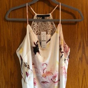 White House Black Market XS printed top